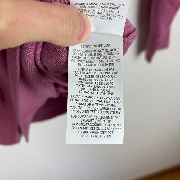 ASPESI Pink V-Neck Wool Cardigan Sweater NEW pockets - Picture 11 of 12